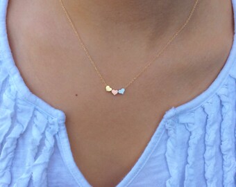 Gold Necklace Gold Heart Necklace Heart Necklace Dainty Gold Necklace Bridesmaid Gifts for Her Heart Jewelry Best Friend Gift Christmas Gift