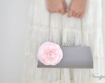 CUSTOM CLUTCH - Bridal Clutch - Bridesmaid Clutch - Wedding clutch - Large clutch- You choose the color