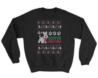 Cute Scottish Terrier Ugly Christmas Sweater Funny Dog Gift