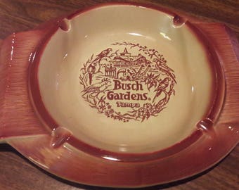 Vintage Busch Gardens Ashtray, Animal Ashtry, Florida Ashtry, Zoo Ashtry