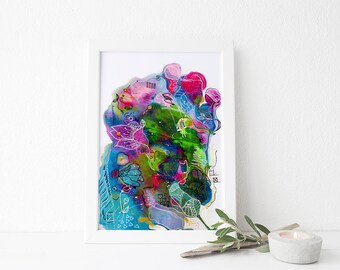 Colorful Abstract painting, wall decor, home decor, wall art, Original acrylic painting, abstract art, original painting, wall art, Painting
