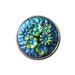 Iridescent Blue Flowers Snap Charm Fits 18-20mm Ginger Snaps, Noosa, Magnolia & Vine, Others