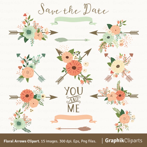 Download Floral Arrows Clipart. Arrows Flowers Ribbons Spring.
