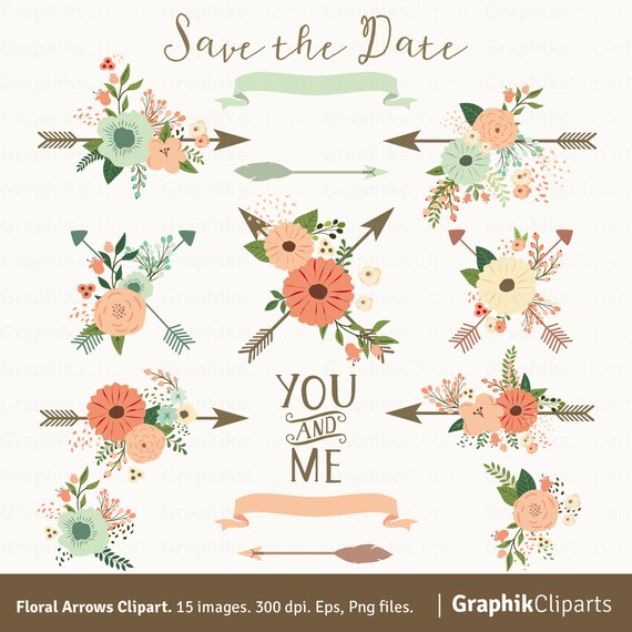 Download Floral Arrows Clipart. Arrows, Flowers, Ribbons, Spring ...