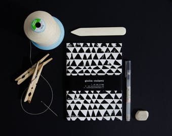 Triangle handmade notebook - linoleum