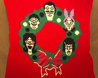 Bob's Burgers Xmas throw pillow