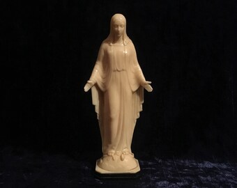 Antique Plastic Our Lady Of Grace Statue From The 1950's