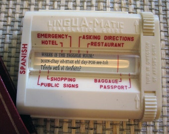 Lingua-Matic Vintage Spanish Translator, Vintage