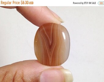 80% SALE Orange Banded Botswana Agate cabochon 25Ct (23x20x4 mm) Natural gemstone NS14807
