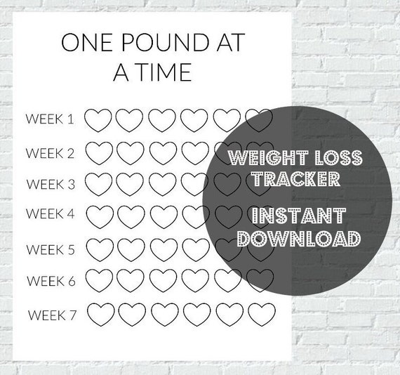 Weight loss tracker printable weight loss tracker weight