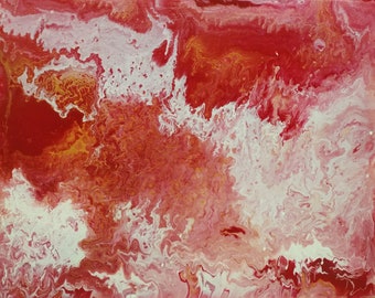 Acrylic Flow painting, 16x20 "China Dragon"