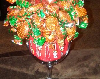 Custom Candy Wine Glass Bouquet