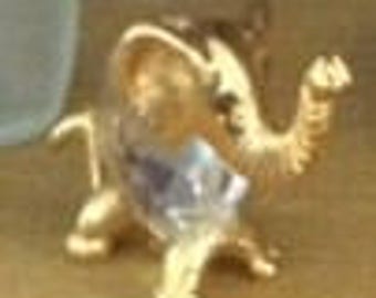 Sparkling Glass and Gold Elephant