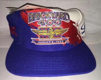 Vintage 1996 Brickyard 400 Snapback hat cap rare 90s Logo Athletic Splash nascar indy car
