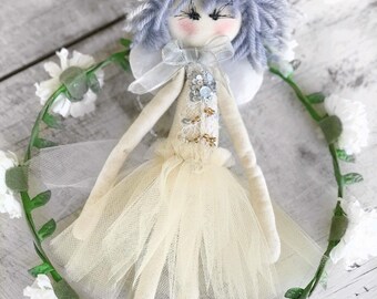 Handmade Cloth Fairy Doll about 31 cm tall by NoosaForestFairies
