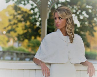 Silk Brocade Bridal Capelet