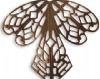 Vintaj 38x35mm Orchid Filigree