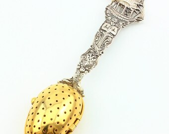 Silver Tea Strainer Tea Infuser Spoon with Ship
