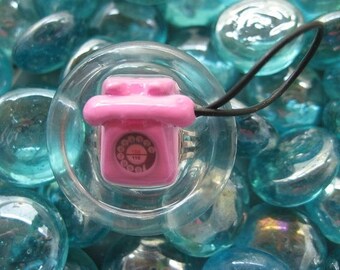 Vintage pink telephone large fancy ring "Can anyone get?"