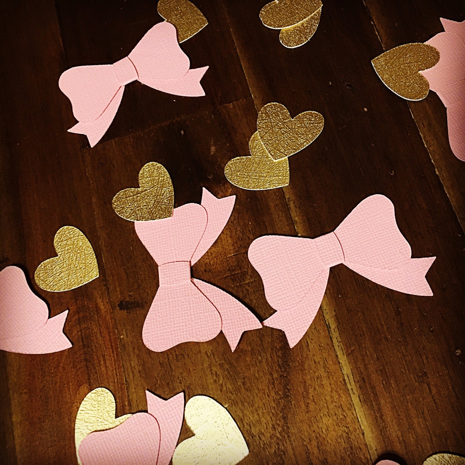 Girl baby shower confetti. Bow confetti Baby girl confetti.