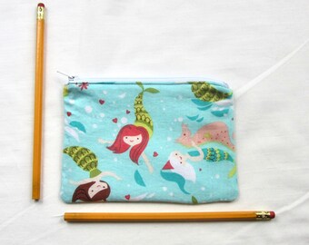 Mermaid Fabric Coin Purse/Zipper Pouch