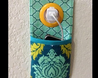 iPhone, iPod wall docking station ***joel dewberry Damask***