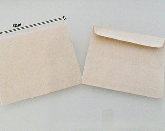 KRAFT Mini Envelopes 9cmX8cm Set of 12/24|Mini Cash Envelopes|Coins Envelopes|Mini Gift Card Envelopes|12pcs KRAFT|24pcs KRAFT Envelopes