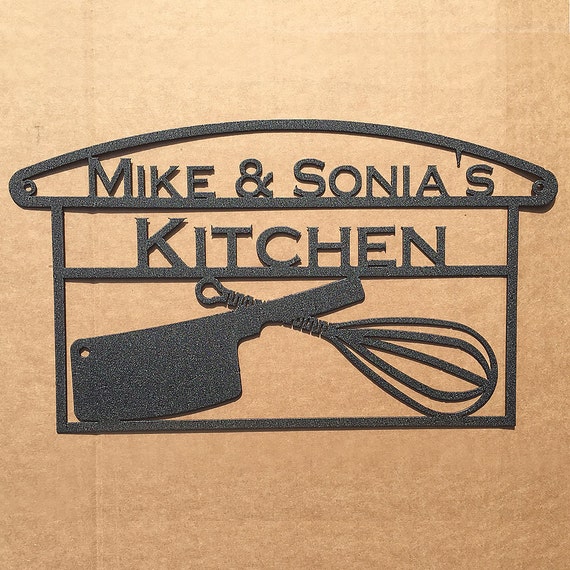 Kitchen utensil sign with custom text N14