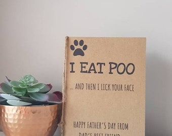 Dog Dad Fathers Day, Dog Lover, Dog Card, Card for Dad, Step Dad Gift, Funny greeting card, Dog parent, Humor card, Card for him, Happy