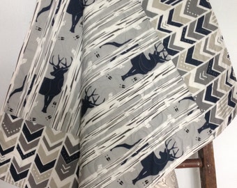 Baby Quilt, Baby Boy Quilt, Woodland Baby Quilt, Buck Baby Bedding, Deer Baby Quilt, Baby Boy Blanket, Crib Bedding, Baby Bedding, Children