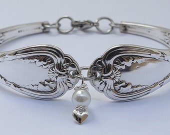 Authentic Tiffany & Co. EP Silverware Spoon Bracelet Vintage Bridal Wedding Jewelry (something old, something new) "Regent" Year 1884