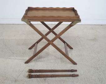 44219EC: BAKER Walnut Finish Cherry Butler Serving Tray