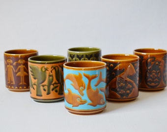 Hornsea Mugs - John Clappison - Hornsea England - Vintage Coffee Mugs - Hornsea Coffee Cups - John Clappison Mugs
