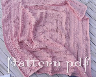 PDF Pattern - Crocheted Lace Baby Blanket Pattern