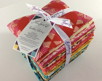 Hello Love by Heather Bailey- Fat Quarter Bundle- 28 different fabrics - Free Spirit Fabrics, retro fabric, vintage look fabrics