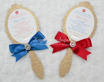 Woodland Princess mirror invitations