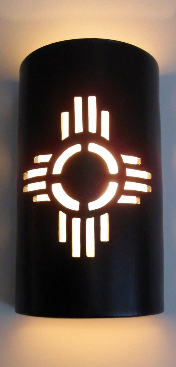 New Mexico symbol Outdoor Wall Sconce Southwestern Lights
