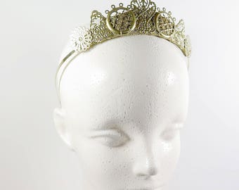Arya Gold Filigree Tiara - by Loschy Designs