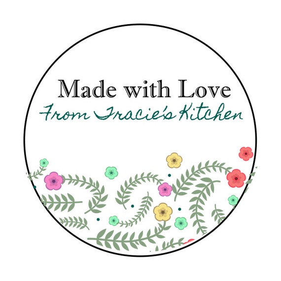 personalized kitchen labels from the kitchen of labels made with from the kitchen of labels