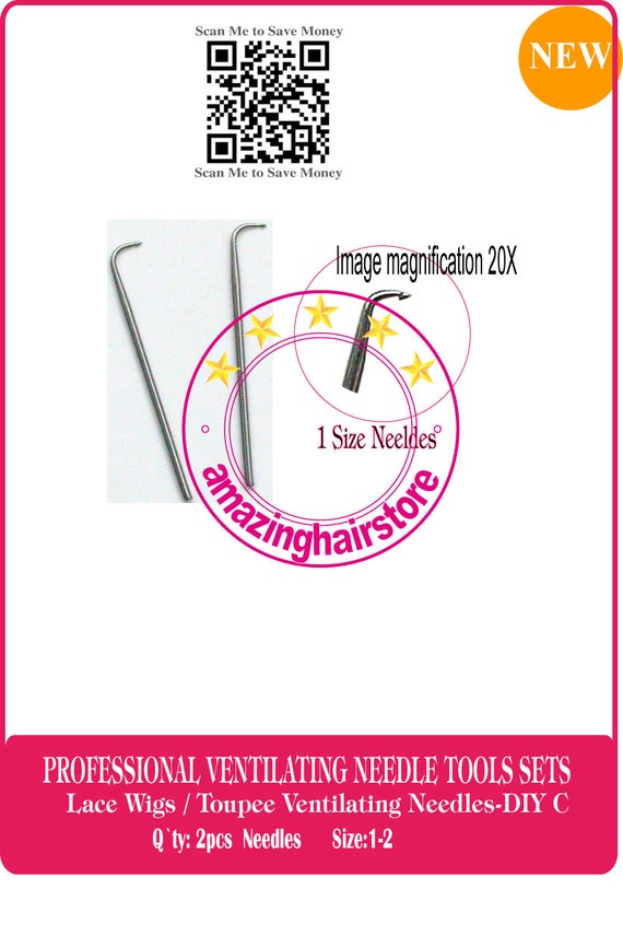 2pcs Professional Ventilating Needles DIY C to Make 100 remy
