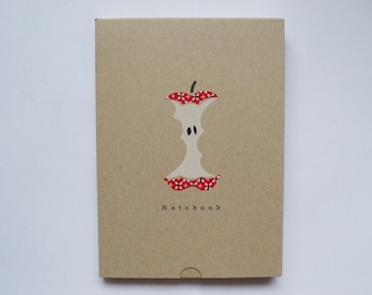 Printed Apple Core A5 Blank Page Notebook in Matching Box