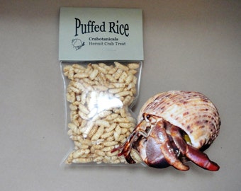 Hermit Crab Food Puffed Rice pet food, all natural hermit crab pet treat 100% whole grain pet food snack