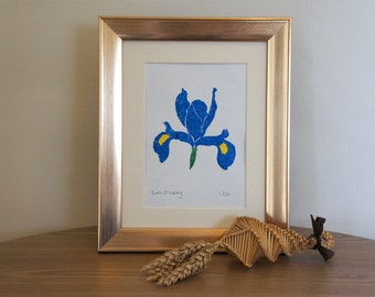 Iris - signed Gocco screen print