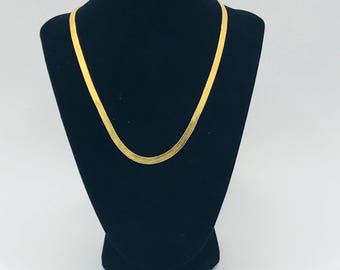 Vintage Signed Monet Gold Tone Necklace