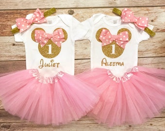 Twins First Birthday, Twins Onesie, Twins Baby Gift, Baby Girl Clothes, Baby Girl Onesie, Baby Twins, Baby Girl Outfit, BAby girl Clothing