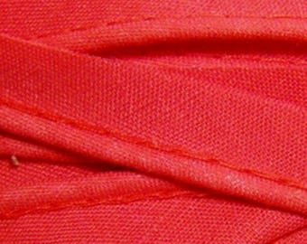 Red / 10mm wide plain cotton piping, cut 50 cm