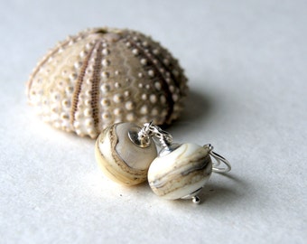 Lampwork Glass Earrings with Sterling Silver Earwires