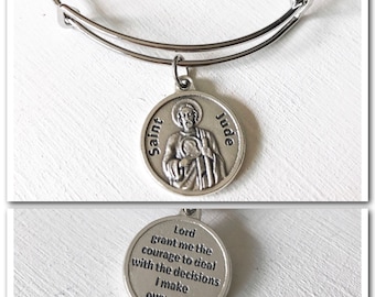 St. Jude Patron Saint of Hope and Impossible Causes Bangle bracelet