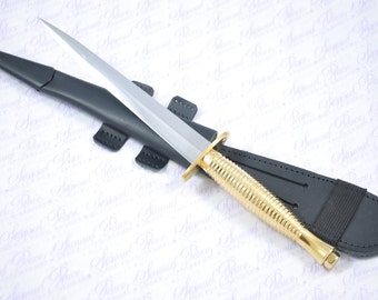Genuine J Nowill & Sons Fairbairn-sykes Gold Plated Commando Knife Sheffield England