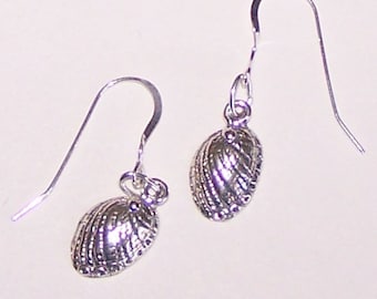 Sterling Silver SEA SHELL Earrings - Marinelife, Ocean, Seashore, Beach